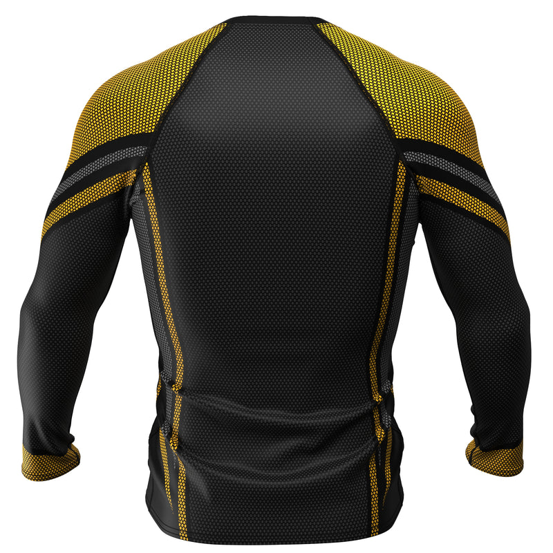 Load image into Gallery viewer, Voxpell Galaxy (Yellow/Grey) (Men&#39;s Rash Guard) Excelsior
