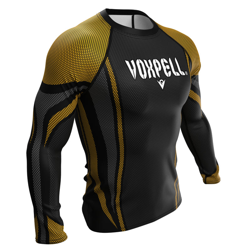 Load image into Gallery viewer, Voxpell Galaxy (Yellow/Grey) (Men&#39;s Rash Guard) Excelsior
