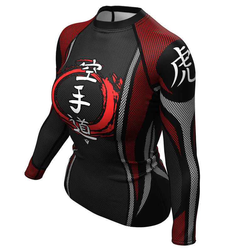 Load image into Gallery viewer, Karate-Do - Training Armor (Women&#39;s Rash Guard) Martial Warrior
