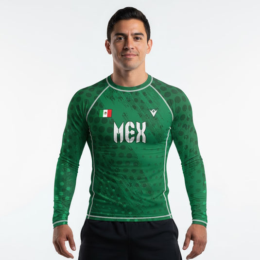 México - MEX 52 - Country Codes (Men's Rash Guard) Olympian