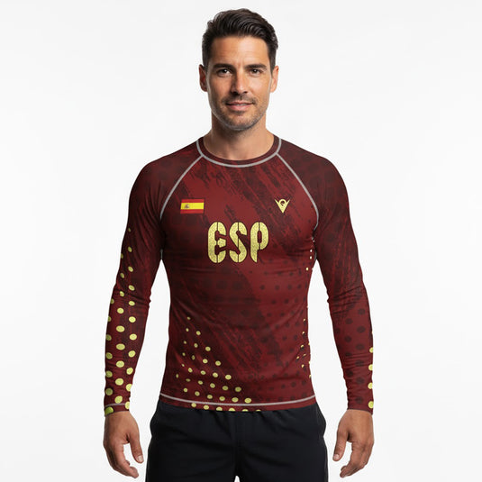 Spain (España) - ESP 34 - Country Codes (Men's Rash Guard) Olympian