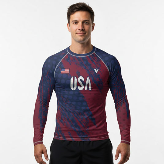 United States - USA 1 - Country Codes (Men's Rash Guard) Olympian