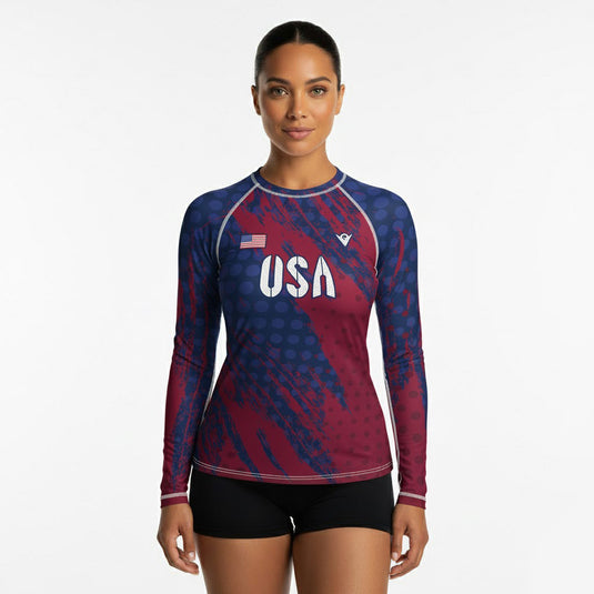 United States - USA 1 - Country Codes (Women's Rash Guard) Olympian