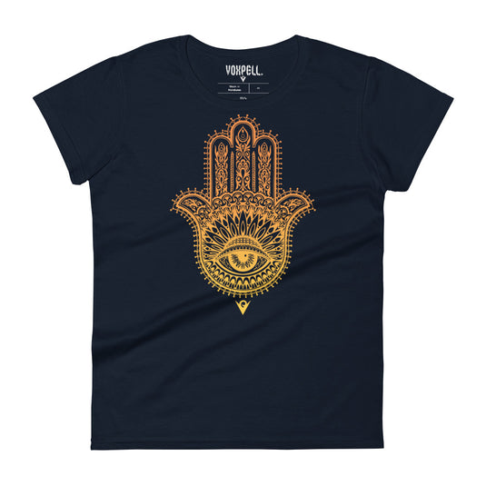 The Hamsa Tee (Women's Crew-neck T-shirt) Yoga Bliss