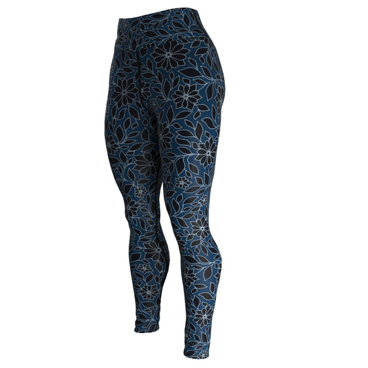 Floral Elegance (Women's Yoga Pants) Yoga Bliss/Urban