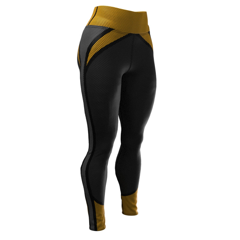 Load image into Gallery viewer, Voxpell Galaxy (Yellow/Grey) (Women&#39;s Yoga Pants) Excelsior
