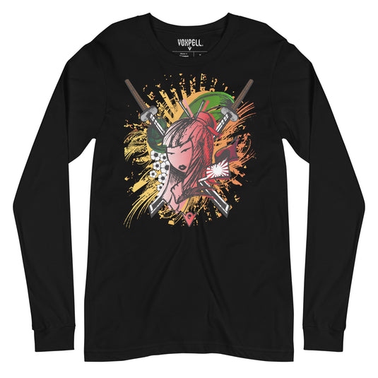 Samurai Warrior (Unisex Long-sleeve T-shirt) Martial Warrior