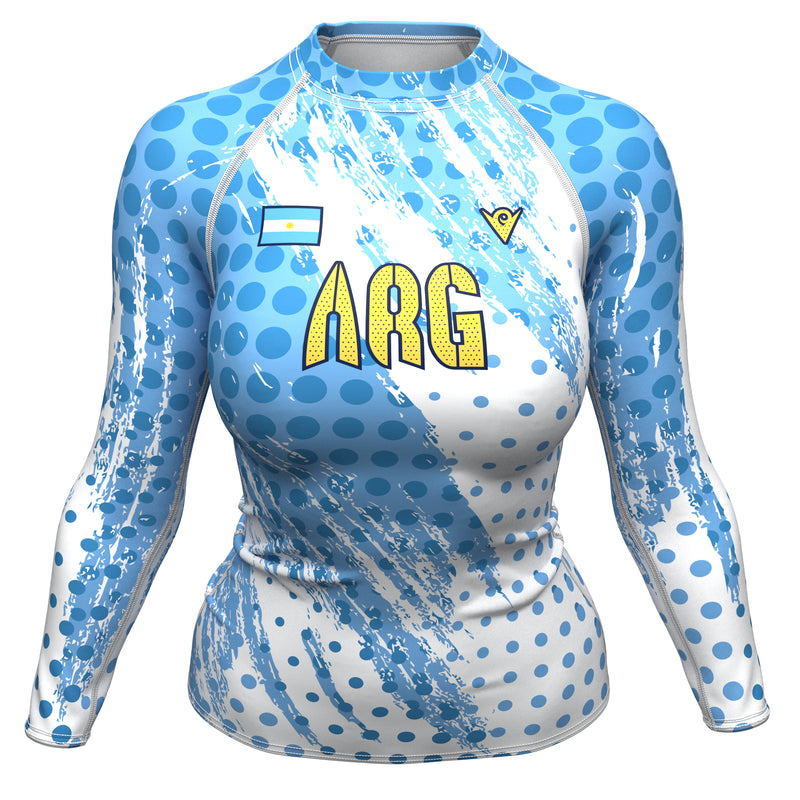 Load image into Gallery viewer, Argentina - ARG 54 - Country Codes (Women's Rash Guard) Olympian

