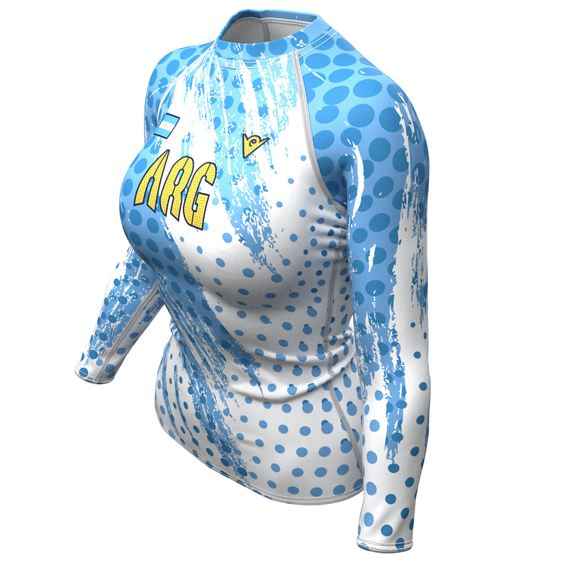 Load image into Gallery viewer, Argentina - ARG 54 - Country Codes (Women's Rash Guard) Olympian
