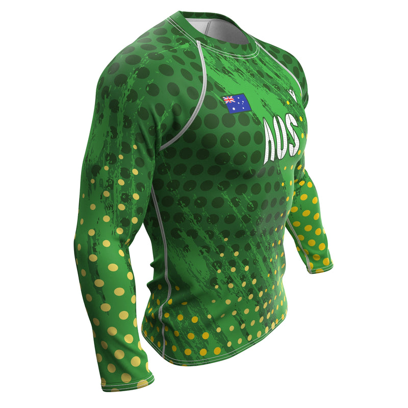 Load image into Gallery viewer, Australia - AUS 61 - Country Codes (Men&#39;s Rash Guard) Olympian
