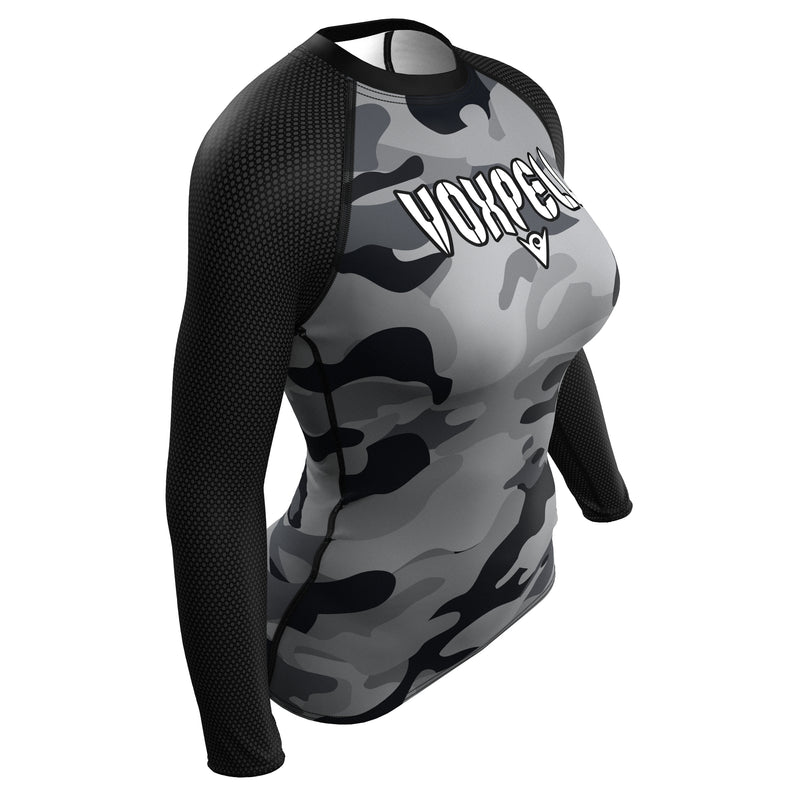 Load image into Gallery viewer, Ash Camo (Women&#39;s Rash Guard) Excelsior
