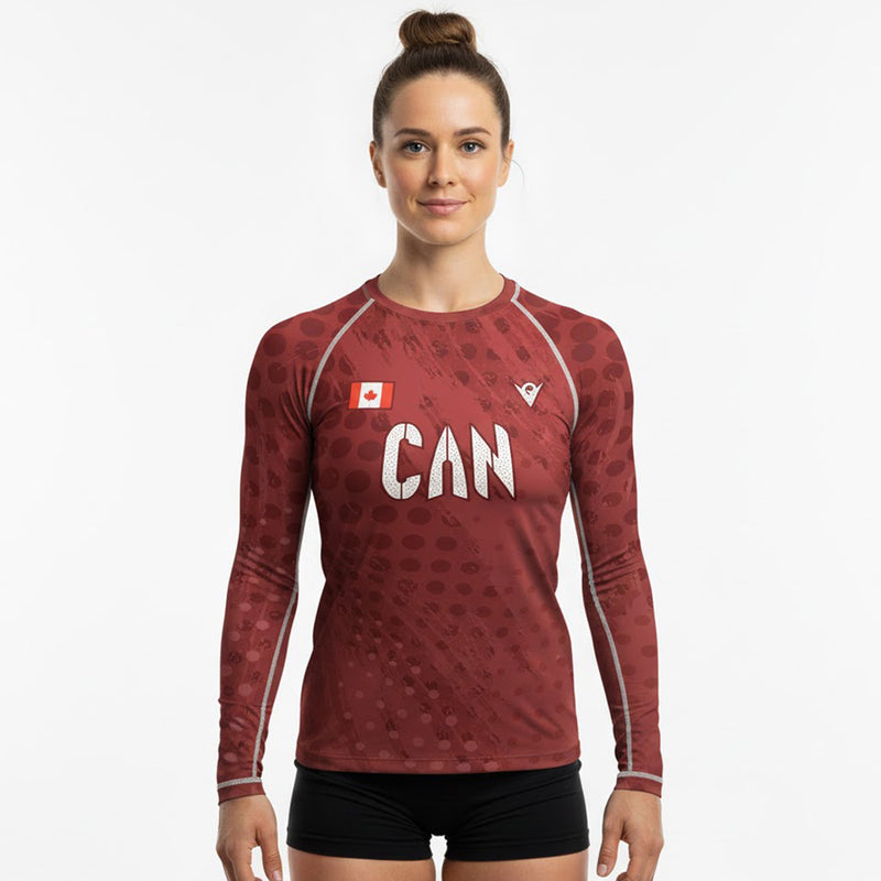 Load image into Gallery viewer, Canada - CAN 1 - Country Codes (Women&#39;s Rash Guard) Olympian
