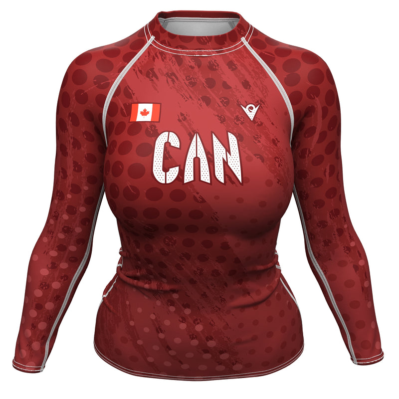 Load image into Gallery viewer, Canada - CAN 1 - Country Codes (Women&#39;s Rash Guard) Olympian
