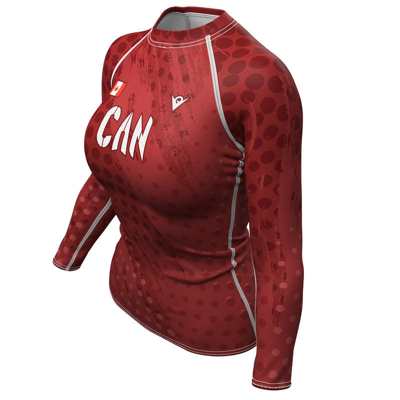 Load image into Gallery viewer, Canada - CAN 1 - Country Codes (Women&#39;s Rash Guard) Olympian
