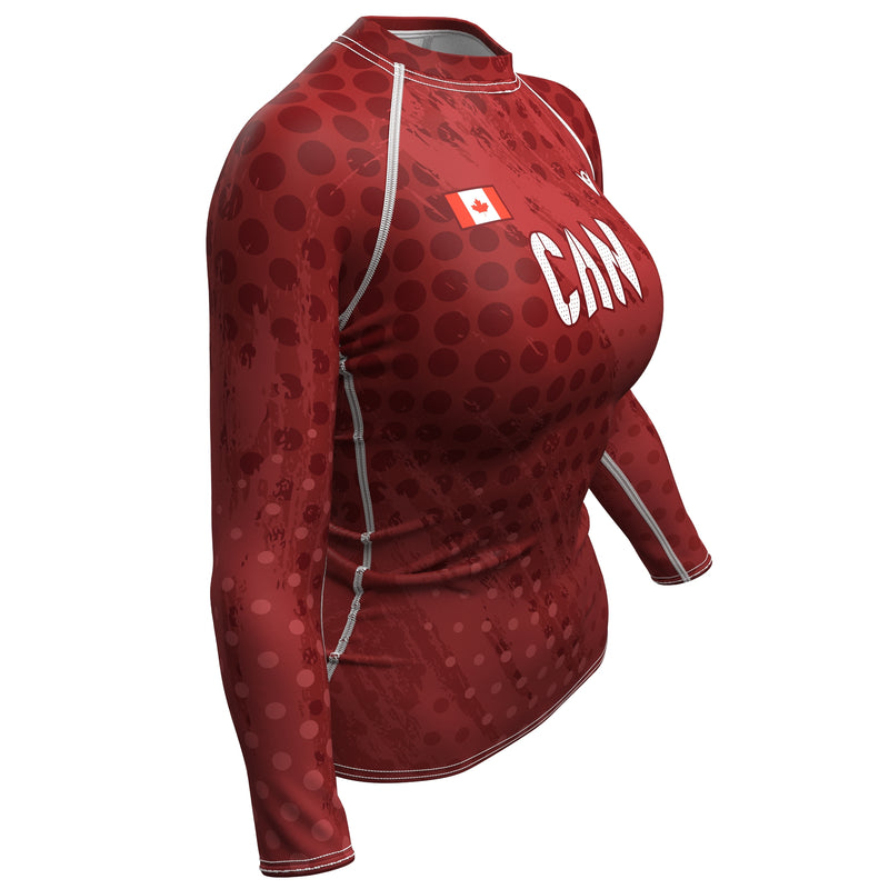 Load image into Gallery viewer, Canada - CAN 1 - Country Codes (Women&#39;s Rash Guard) Olympian
