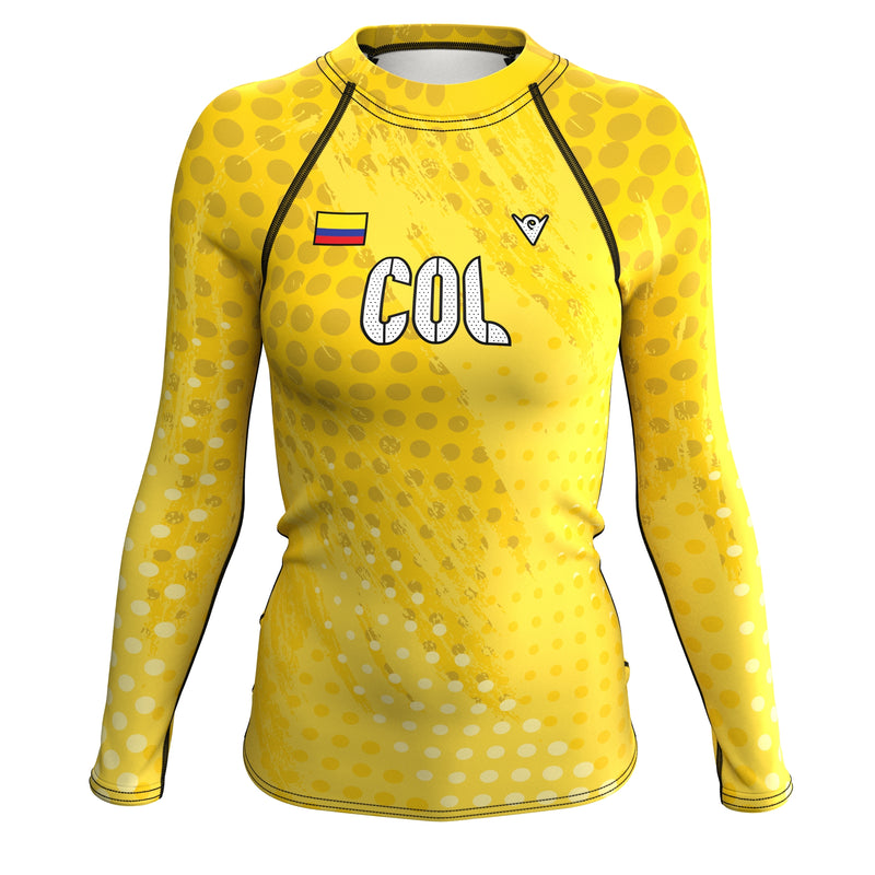 Load image into Gallery viewer, Colombia - COL 57 - Country Codes (Girls&#39; Rash Guard) Olympian
