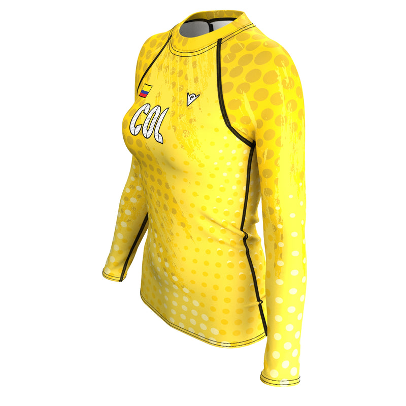 Load image into Gallery viewer, Colombia - COL 57 - Country Codes (Girls&#39; Rash Guard) Olympian
