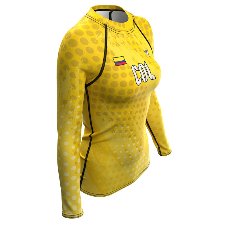 Load image into Gallery viewer, Colombia - COL 57 - Country Codes (Girls&#39; Rash Guard) Olympian
