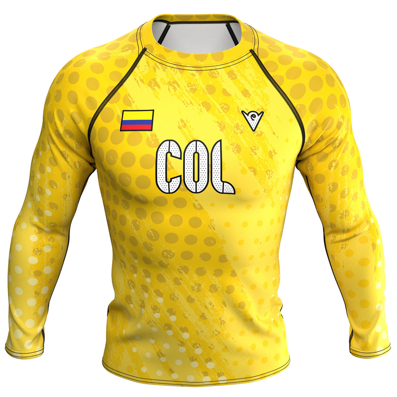 Load image into Gallery viewer, Colombia - COL 57 - Country Codes (Men&#39;s Rash Guard) Olympian
