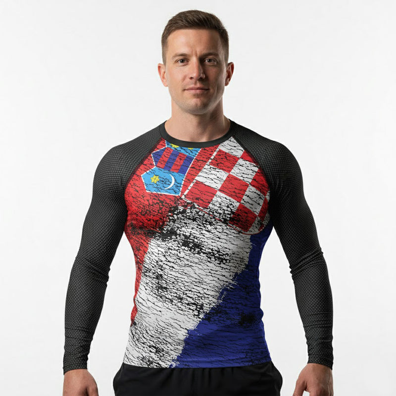 Load image into Gallery viewer, Croatia (Hrvatska) - Urban (Men&#39;s Rash Guard) Olympian
