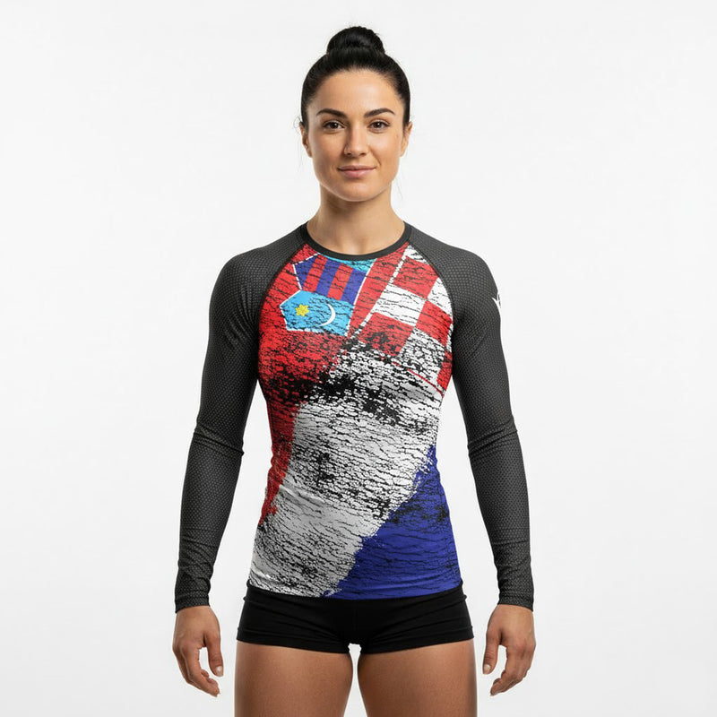 Load image into Gallery viewer, Croatia (Hrvatska) - Urban (Women&#39;s Rash Guard) Olympian
