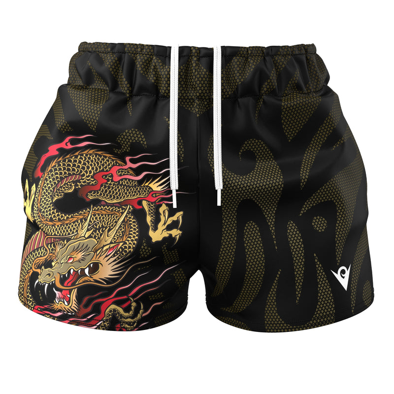 Load image into Gallery viewer, Voxpell Dragon Warrior (Women&#39;s Sports Shorts - Recycled Polyester) Martial Warrior
