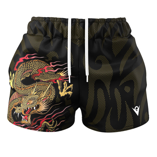 Voxpell Dragon Warrior (Women's Sports Shorts - Recycled Polyester) Martial Warrior