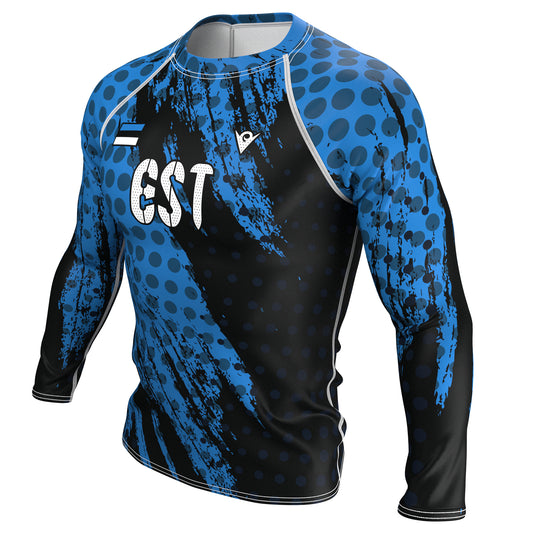 Estonia (Eesti) - EST 372 - Country Codes (Men's Rash Guard) Olympian