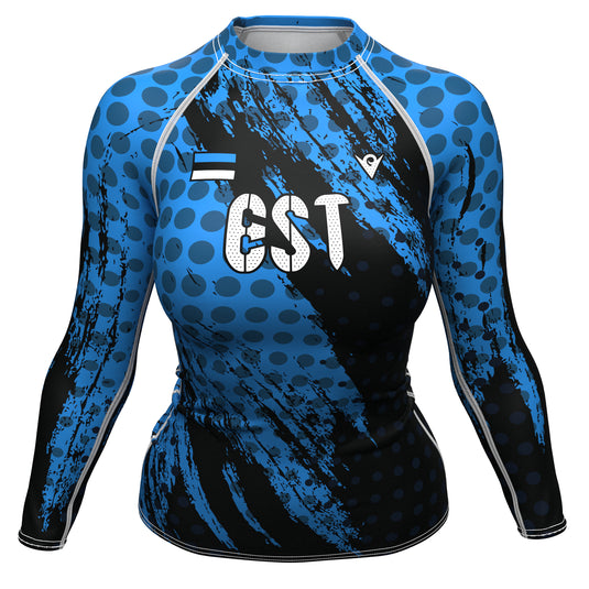 Estonia (Eesti) - EST 372 - Country Codes (Women's Rash Guard) Olympian