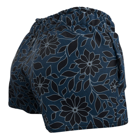 Floral Elegance (Women's Sports Shorts - Recycled Polyester) Yoga Bliss/Urban