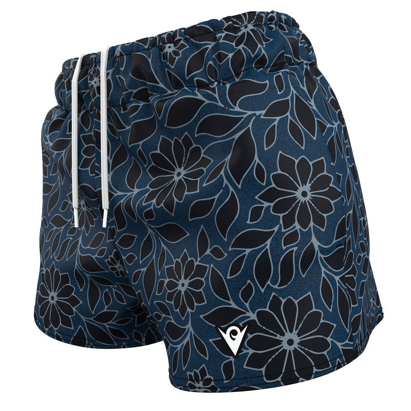 Load image into Gallery viewer, Floral Elegance (Women's Sports Shorts - Recycled Polyester) Yoga Bliss/Urban
