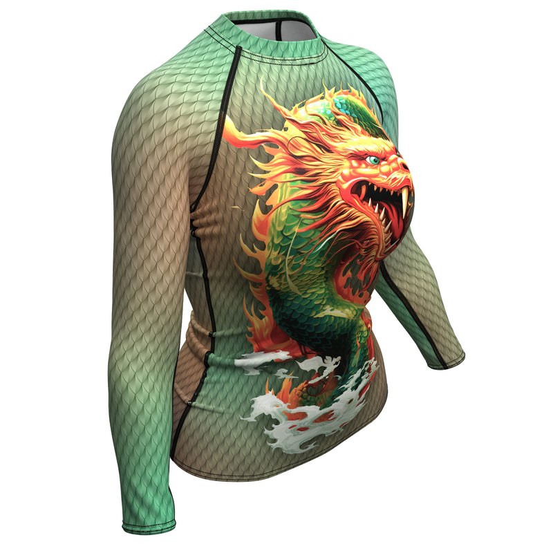 Load image into Gallery viewer, Voxpell Flying Dragon (Women&#39;s Rash Guard) Martial Warrior
