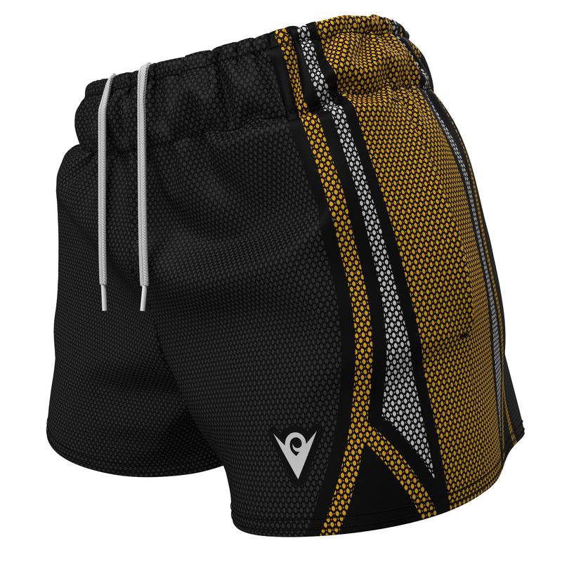 Load image into Gallery viewer, Voxpell Galaxy (Yellow/Grey) (Women&#39;s Sports Shorts - Recycled Polyester) Excelsior

