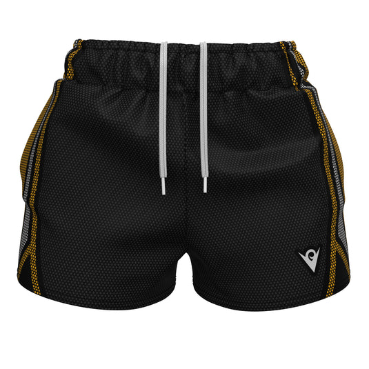 Voxpell Galaxy (Yellow/Grey) (Women's Sports Shorts - Recycled Polyester) Excelsior