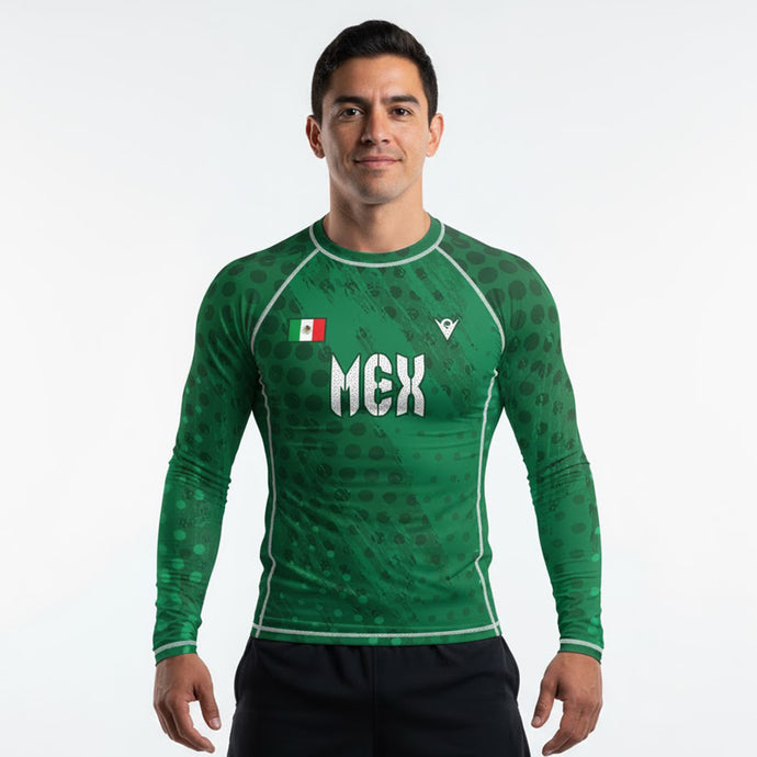 México - MEX 52 - Country Codes (Men's Rash Guard) Olympian