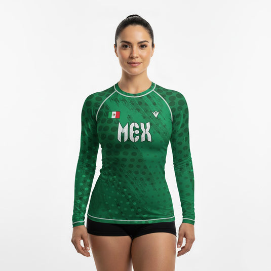 México - MEX 52 - Country Codes (Women's Rash Guard) Olympian