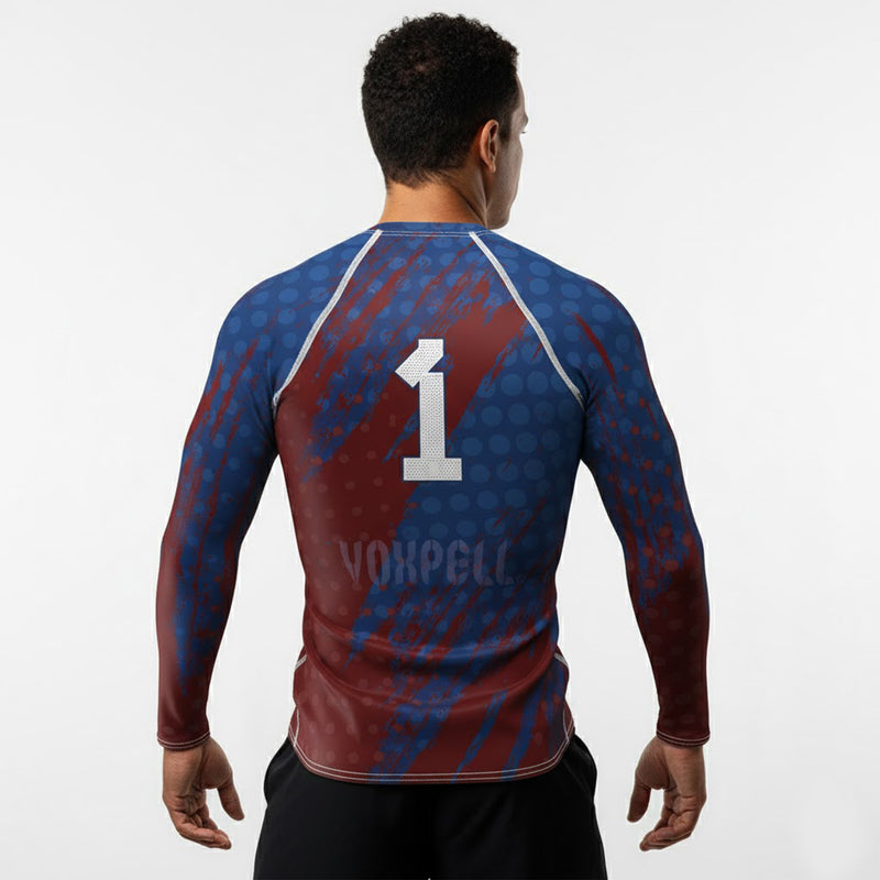 Load image into Gallery viewer, Puerto Rico - PUR 1 - Country Codes (Men&#39;s Rash Guard) Olympian
