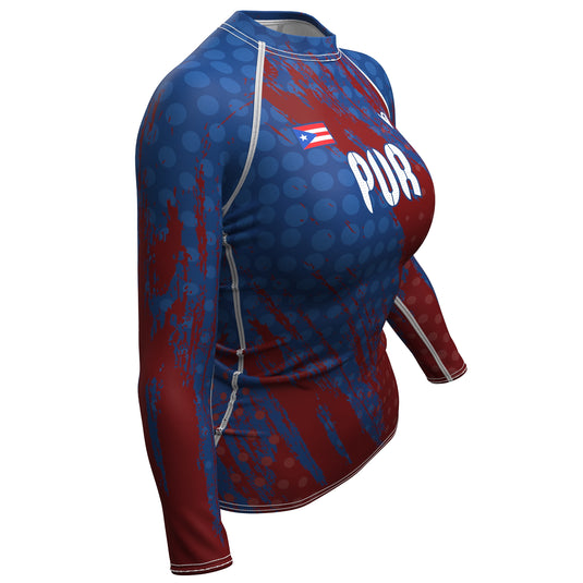 Puerto Rico - PUR 1 - Country Codes (Women's Rash Guard) Olympian