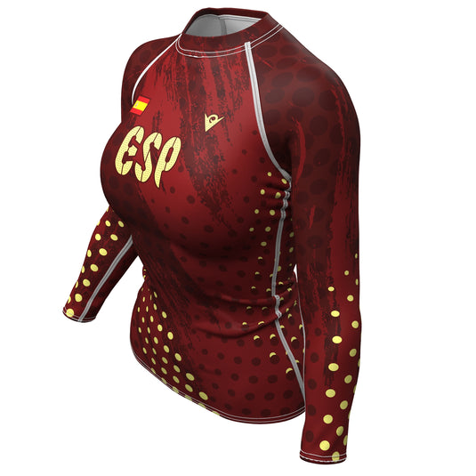 Spain (España) - ESP 34 - Country Codes (Women's Rash Guard) Olympian
