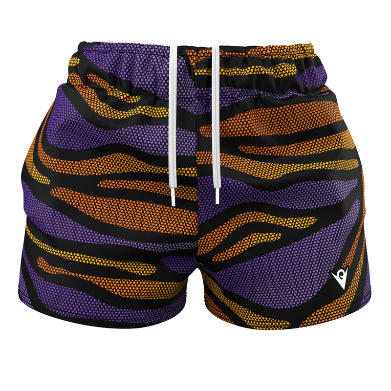 Load image into Gallery viewer, Tigerdelic (Women's Sports Shorts - Recycled Polyester)
