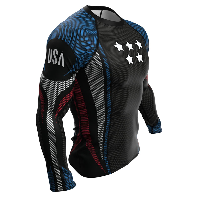 Load image into Gallery viewer, United States - Galaxy (Men&#39;s Rash Guard) Olympian
