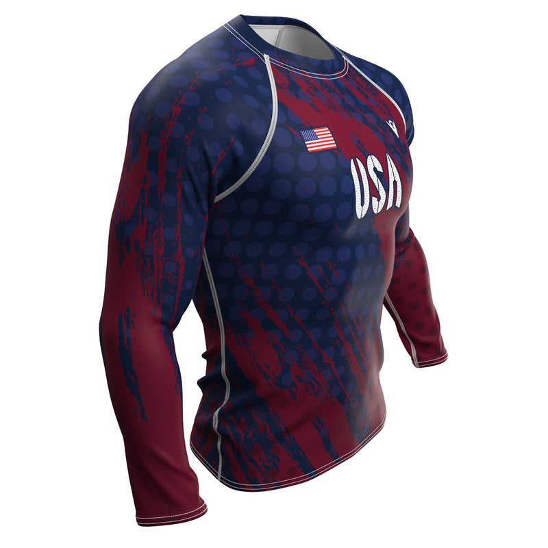 Load image into Gallery viewer, United States - USA 1 - Country Codes (Men&#39;s Rash Guard) Olympian
