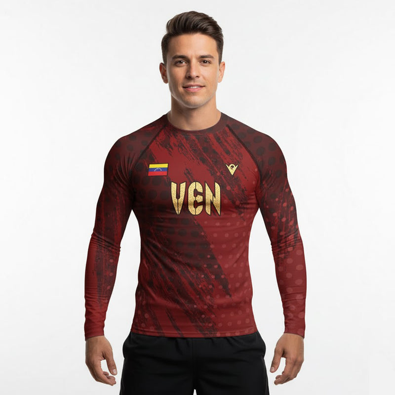 Load image into Gallery viewer, Venezuela - VEN 58 - Country Codes (Men&#39;s Rash Guard) Olympian

