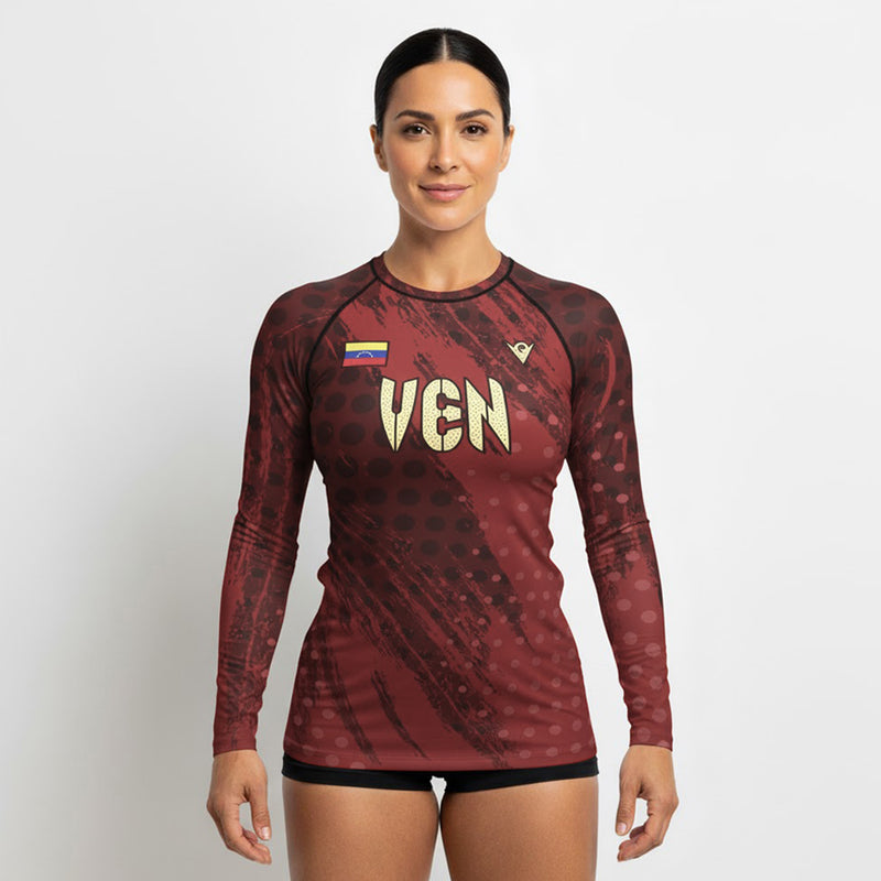 Load image into Gallery viewer, Venezuela - VEN 58 - Country Codes (Women&#39;s Rash Guard) Olympian
