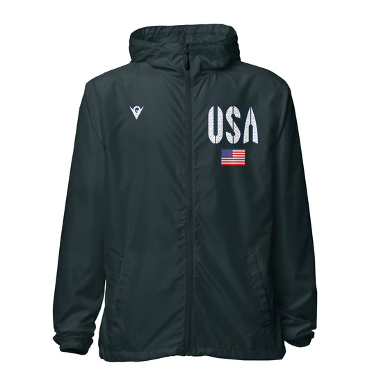 United States - USA 1 - Country Codes (Unisex - Lightweight Zip-up Windbreaker) Olympian