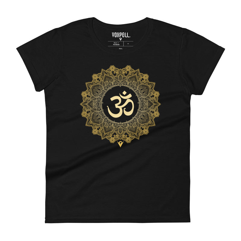 Load image into Gallery viewer, Om Mandala (Women&#39;s Crew-neck T-shirt) Yoga Bliss
