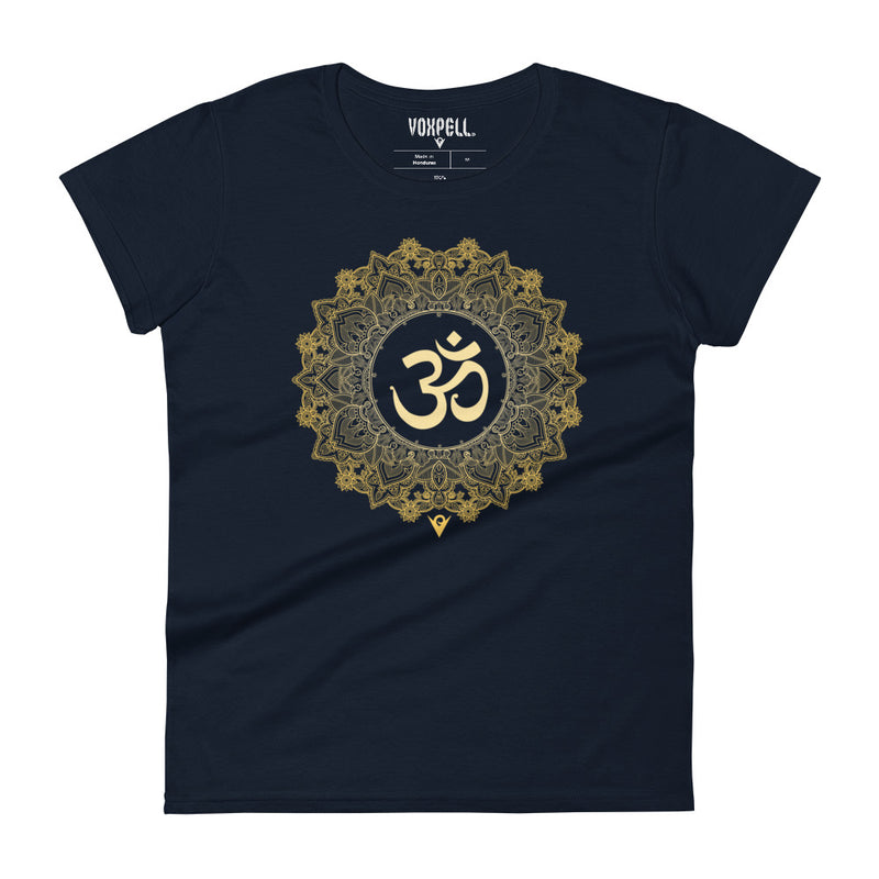 Om Mandala (Women's Crew-neck T-shirt) Yoga Bliss – Voxpell