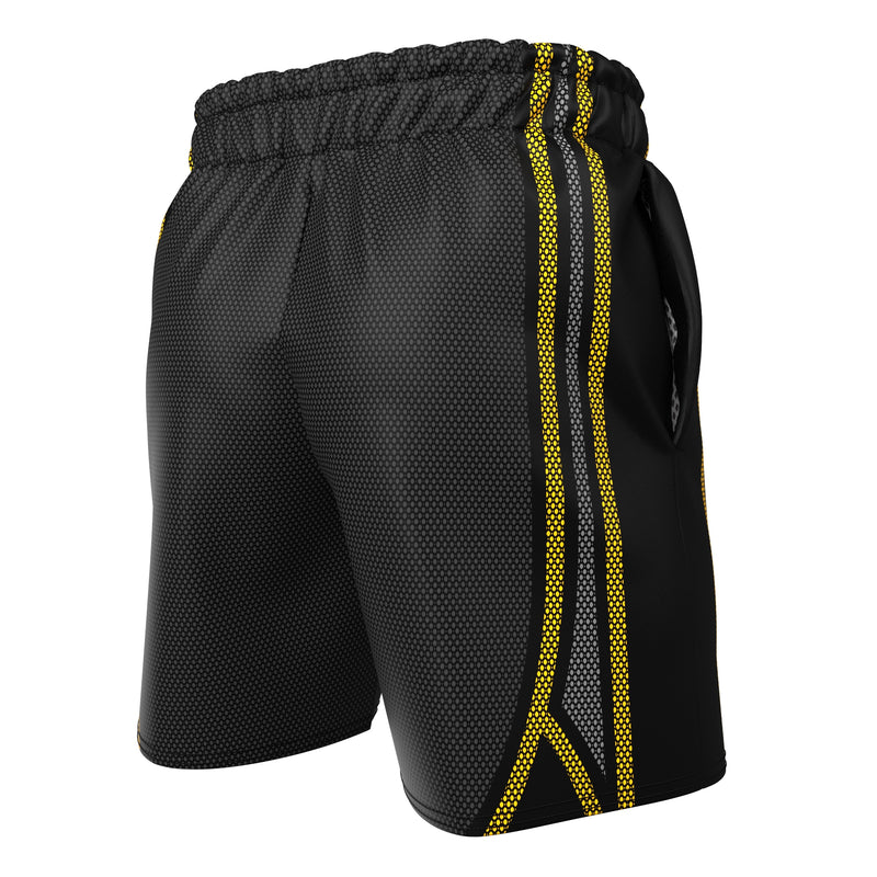 Load image into Gallery viewer, Voxpell Galaxy (Yellow/Grey) (Men&#39;s Sports Shorts - Recycled Polyester) Excelsior
