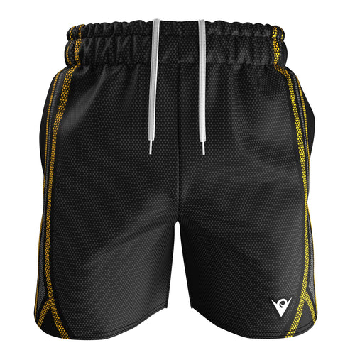 Voxpell Galaxy (Yellow/Grey) (Men's Sports Shorts - Recycled Polyester) Excelsior