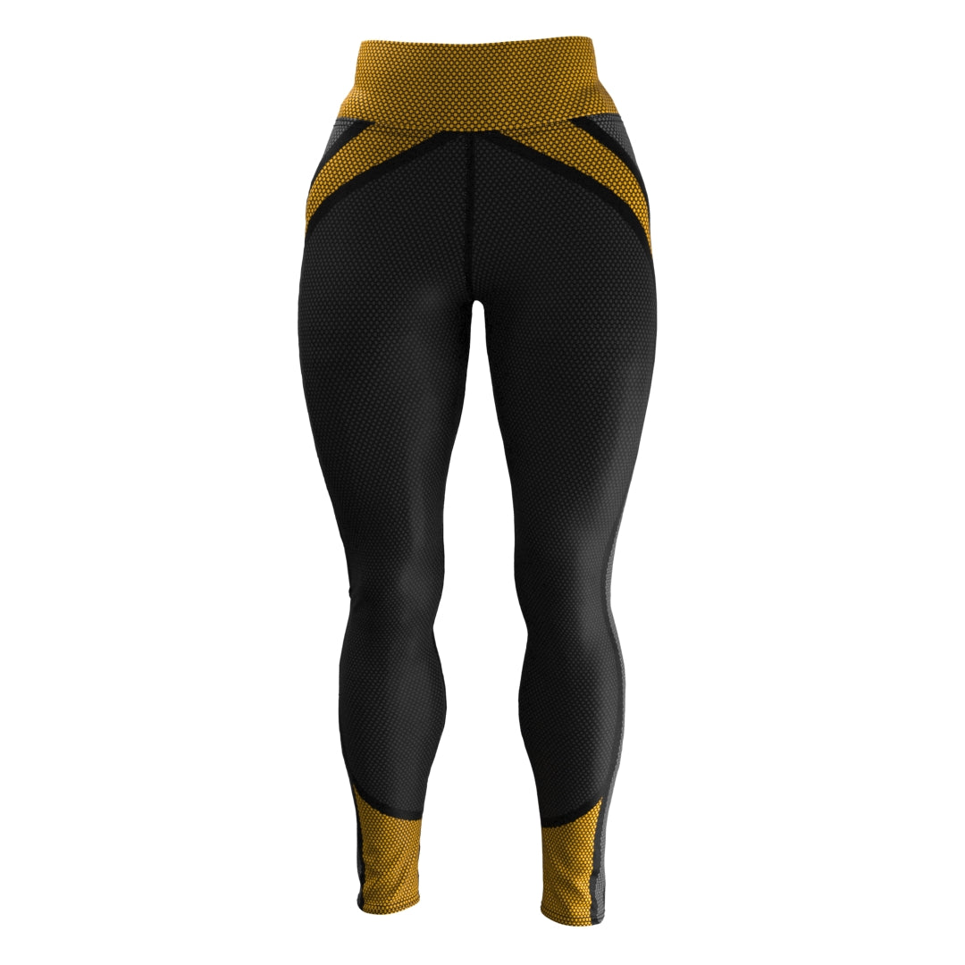 Voxpell Galaxy (Yellow/Grey) (Women&#39;s Yoga Pants) Excelsior